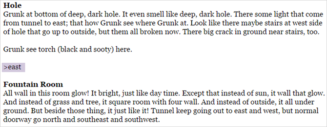 Lost Pig is an unusual text-based game